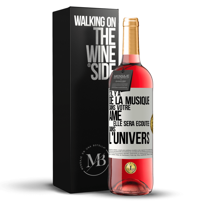 29,95 € Envoi gratuit | Vin rosé Édition ROSÉ S'il y a de la musique dans votre âme elle sera écoutée dans l'univers Étiquette Blanche. Étiquette personnalisable Vin jeune Récolte 2025 Tempranillo