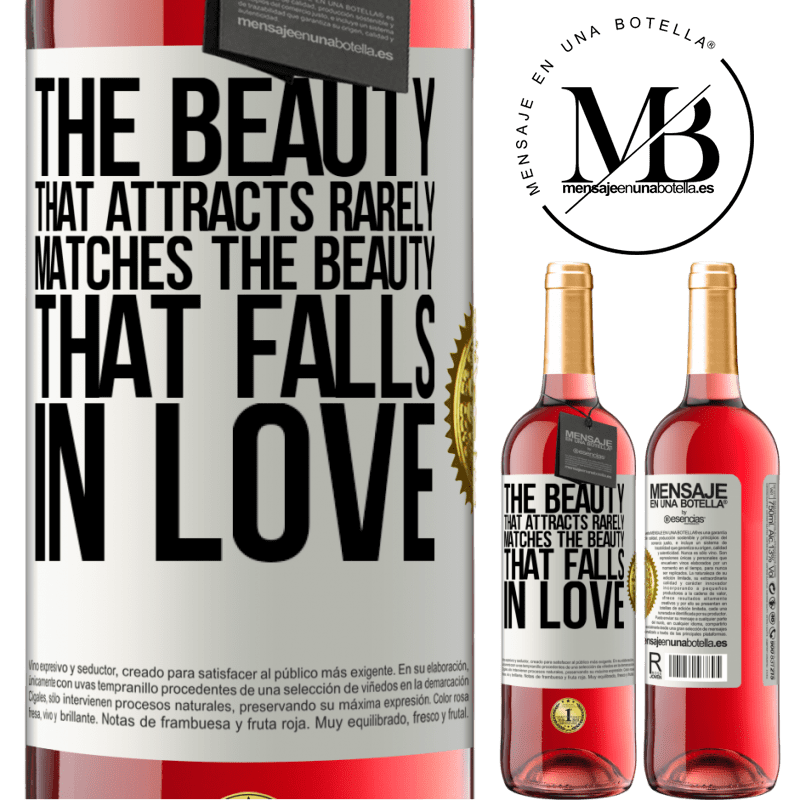 29,95 € Free Shipping | Rosé Wine ROSÉ Edition The beauty that attracts rarely matches the beauty that falls in love White Label. Customizable label Young wine Harvest 2021 Tempranillo