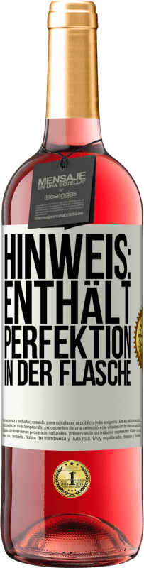 29,95 € | Roséwein ROSÉ Ausgabe Hinweis: Enthält Perfektion in der Flasche Weißes Etikett. Anpassbares Etikett Junger Wein Ernte 2024 Tempranillo