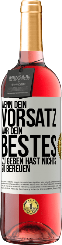 «Wenn dein Vorsatz war, dein Bestes zu geben, hast nichts zu bereuen» ROSÉ Ausgabe