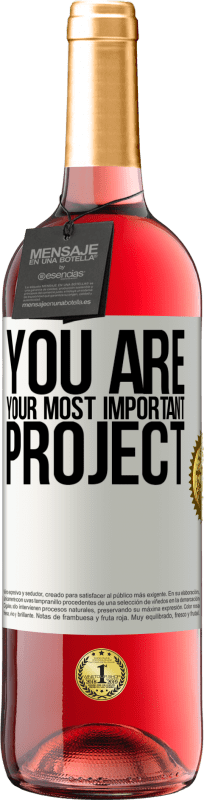 29,95 € Free Shipping | Rosé Wine ROSÉ Edition You are your most important project White Label. Customizable label Young wine Harvest 2025 Tempranillo