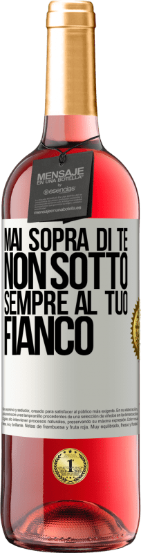 29,95 € | Vino rosato Edizione ROSÉ Mai sopra di te, non sotto. Sempre al tuo fianco Etichetta Bianca. Etichetta personalizzabile Vino giovane Raccogliere 2024 Tempranillo