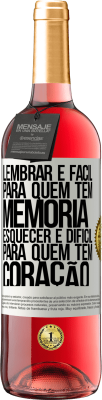 «Lembrar é fácil para quem tem memória. Esquecer é difícil para quem tem coração» Edição ROSÉ