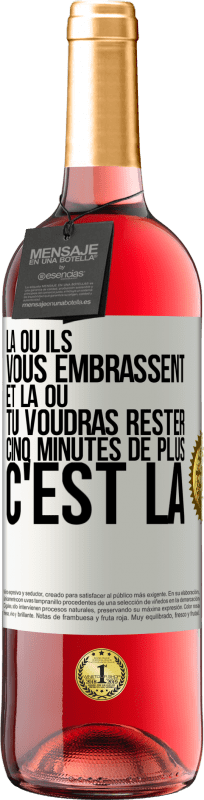 29,95 € | Vin rosé Édition ROSÉ Là où ils vous embrassent et là où tu voudras rester cinq minutes de plus, c'est là Étiquette Blanche. Étiquette personnalisable Vin jeune Récolte 2024 Tempranillo