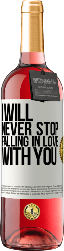 29,95 € Free Shipping | Rosé Wine ROSÉ Edition I will never stop falling in love with you White Label. Customizable label Young wine Harvest 2023 Tempranillo