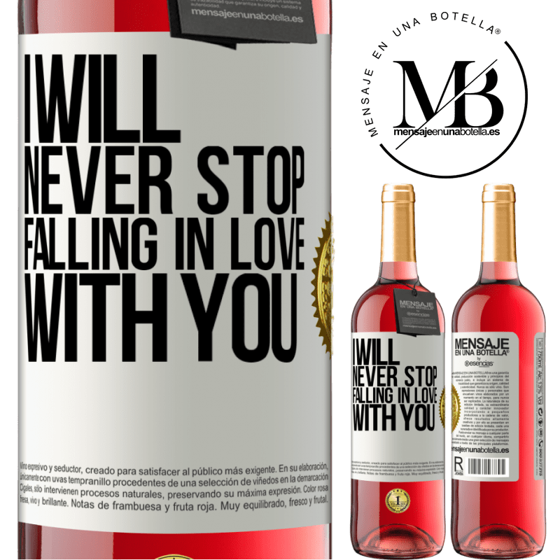 29,95 € Free Shipping | Rosé Wine ROSÉ Edition I will never stop falling in love with you White Label. Customizable label Young wine Harvest 2022 Tempranillo