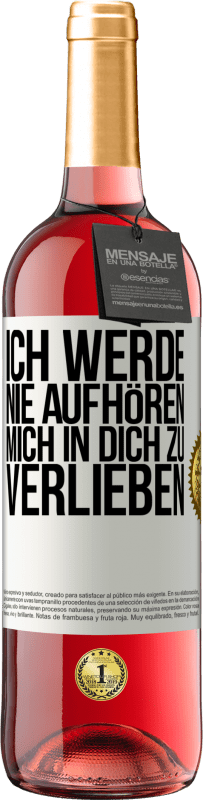 29,95 € | Roséwein ROSÉ Ausgabe Ich werde nie aufhören, mich in dich zu verlieben Weißes Etikett. Anpassbares Etikett Junger Wein Ernte 2024 Tempranillo