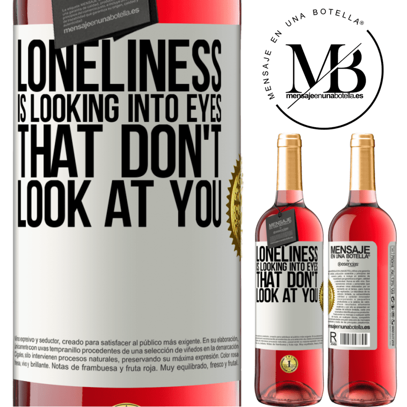 29,95 € Free Shipping | Rosé Wine ROSÉ Edition Loneliness is looking into eyes that don't look at you White Label. Customizable label Young wine Harvest 2022 Tempranillo
