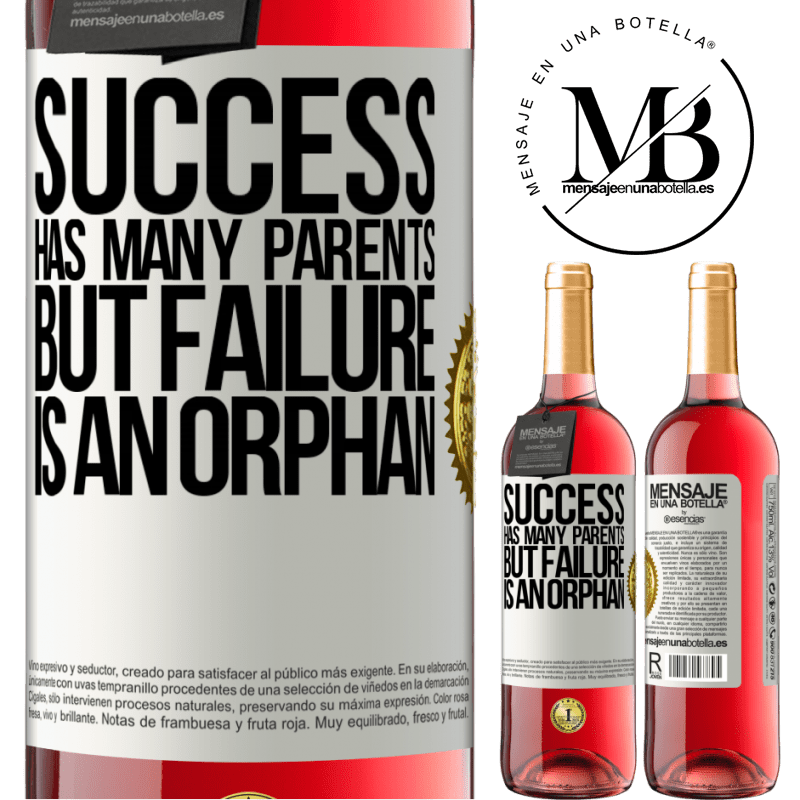 24,95 € Free Shipping | Rosé Wine ROSÉ Edition Success has many parents, but failure is an orphan White Label. Customizable label Young wine Harvest 2021 Tempranillo