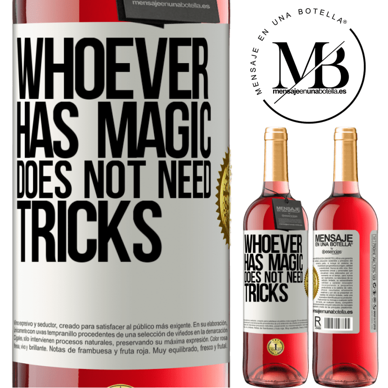 29,95 € Free Shipping | Rosé Wine ROSÉ Edition Whoever has magic does not need tricks White Label. Customizable label Young wine Harvest 2023 Tempranillo