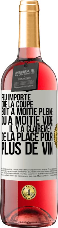 29,95 € | Vin rosé Édition ROSÉ Peu importe que la coupe soit à moitié pleine ou à moitié vide. Il y a clairement de la place pour plus de vin Étiquette Blanche. Étiquette personnalisable Vin jeune Récolte 2024 Tempranillo