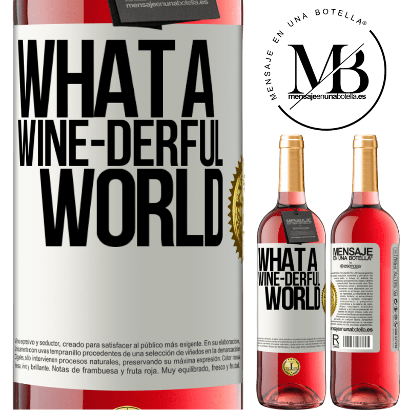 29,95 € Free Shipping | Rosé Wine ROSÉ Edition What a wine-derful world White Label. Customizable label Young wine Harvest 2021 Tempranillo