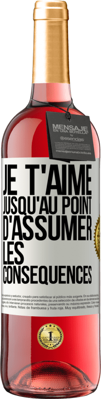 29,95 € Envoi gratuit | Vin rosé Édition ROSÉ Je t'aime jusqu'au point d'assumer les conséquences Étiquette Blanche. Étiquette personnalisable Vin jeune Récolte 2025 Tempranillo
