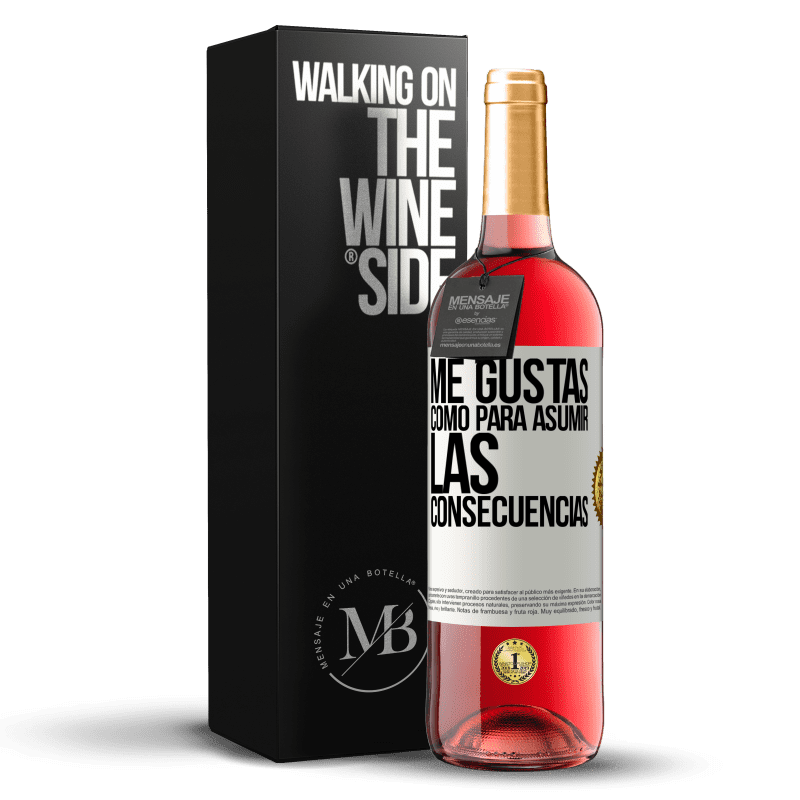 29,95 € Бесплатная доставка | Розовое вино Издание ROSÉ Я хотел бы, чтобы вы приняли на себя последствия Белая этикетка. Настраиваемая этикетка Молодое вино Урожай 2021 Tempranillo