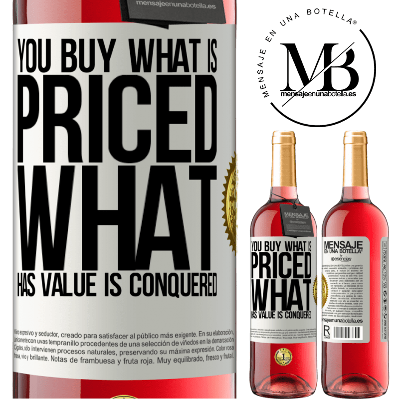 29,95 € Free Shipping | Rosé Wine ROSÉ Edition You buy what is priced. What has value is conquered White Label. Customizable label Young wine Harvest 2021 Tempranillo