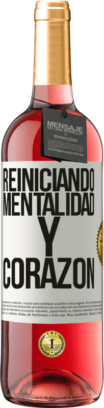 29,95 € | Vino Rosado Edición ROSÉ Reiniciando mentalidad y corazón Etiqueta Blanca. Etiqueta personalizable Vino joven Cosecha 2025 Tempranillo