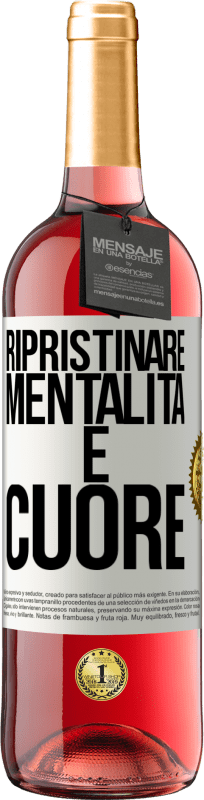 29,95 € Spedizione Gratuita | Vino rosato Edizione ROSÉ Ripristinare mentalità e cuore Etichetta Bianca. Etichetta personalizzabile Vino giovane Raccogliere 2023 Tempranillo