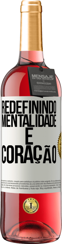 29,95 € | Vinho rosé Edição ROSÉ Redefinindo mentalidade e coração Etiqueta Branca. Etiqueta personalizável Vinho jovem Colheita 2024 Tempranillo