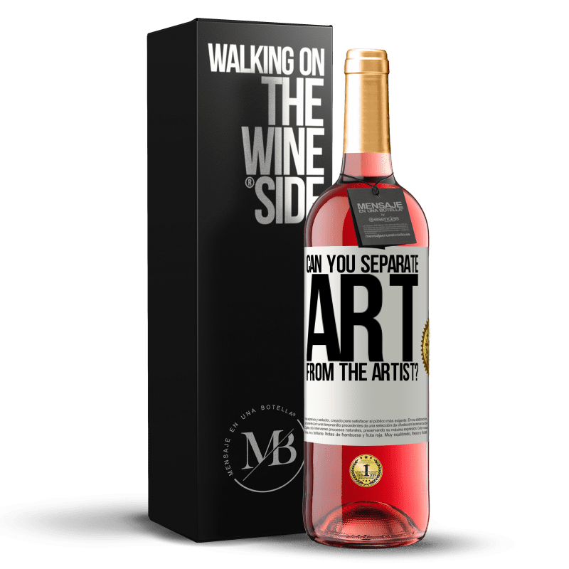 29,95 € Free Shipping | Rosé Wine ROSÉ Edition can you separate art from the artist? White Label. Customizable label Young wine Harvest 2024 Tempranillo