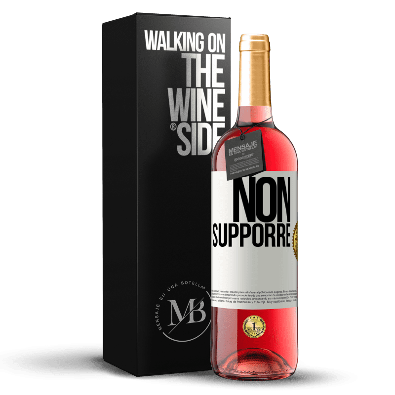 29,95 € Spedizione Gratuita | Vino rosato Edizione ROSÉ Non supporre Etichetta Bianca. Etichetta personalizzabile Vino giovane Raccogliere 2024 Tempranillo