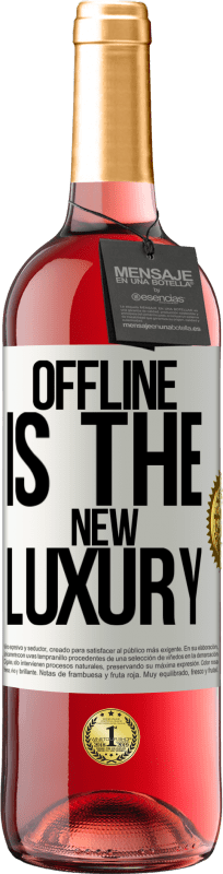 29,95 € | Розовое вино Издание ROSÉ Offline is the new luxury Белая этикетка. Настраиваемая этикетка Молодое вино Урожай 2024 Tempranillo