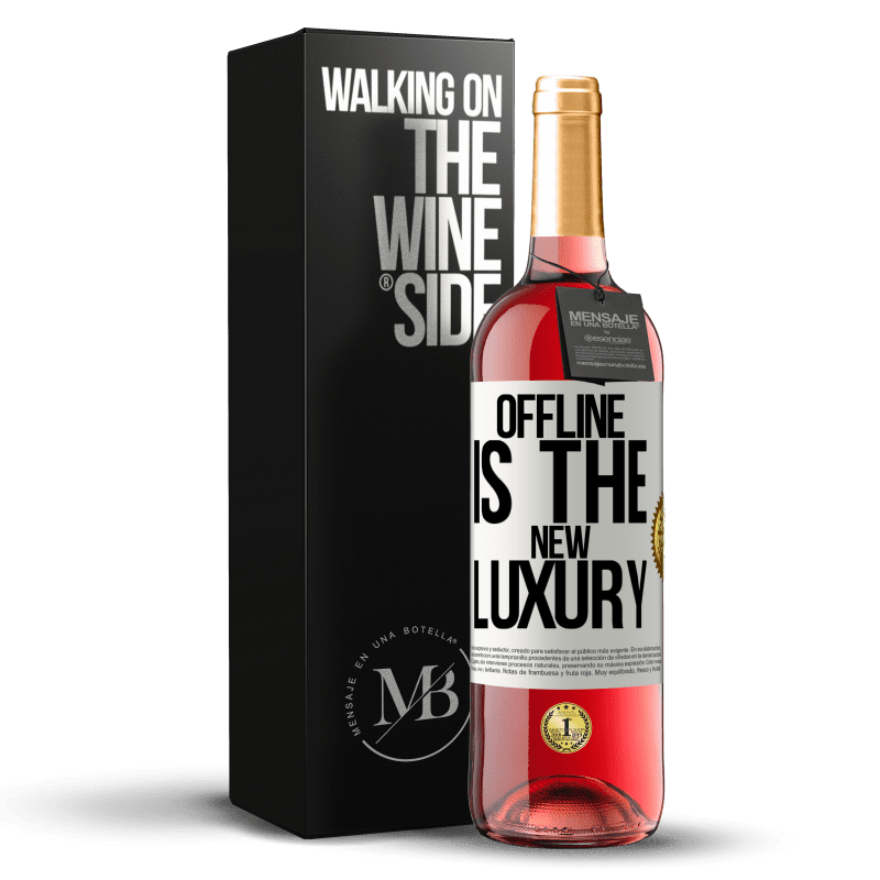 29,95 € Free Shipping | Rosé Wine ROSÉ Edition Offline is the new luxury White Label. Customizable label Young wine Harvest 2022 Tempranillo