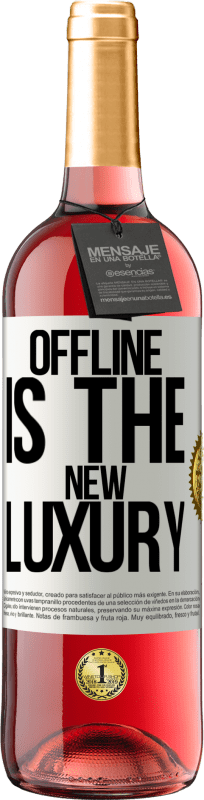 29,95 € Spedizione Gratuita | Vino rosato Edizione ROSÉ Offline is the new luxury Etichetta Bianca. Etichetta personalizzabile Vino giovane Raccogliere 2025 Tempranillo