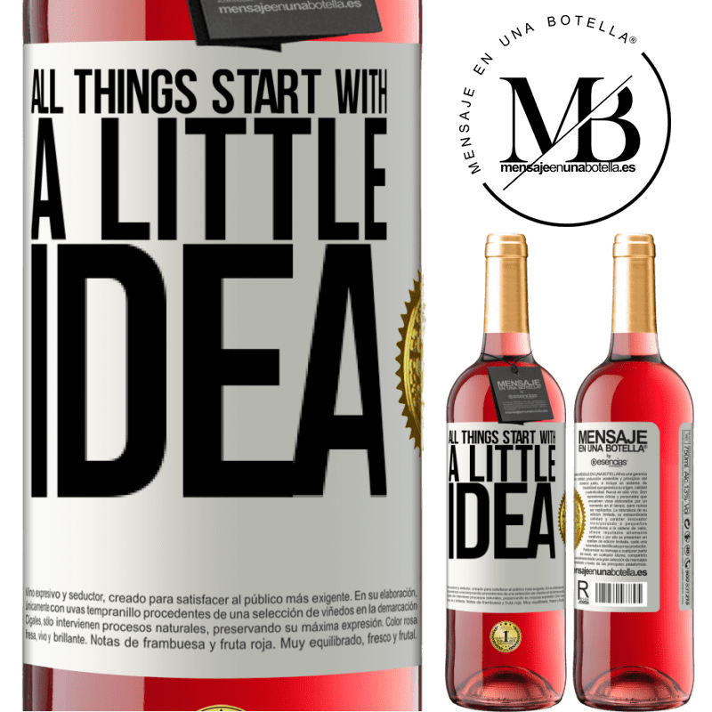 29,95 € Free Shipping | Rosé Wine ROSÉ Edition It all starts with a little idea White Label. Customizable label Young wine Harvest 2025 Tempranillo