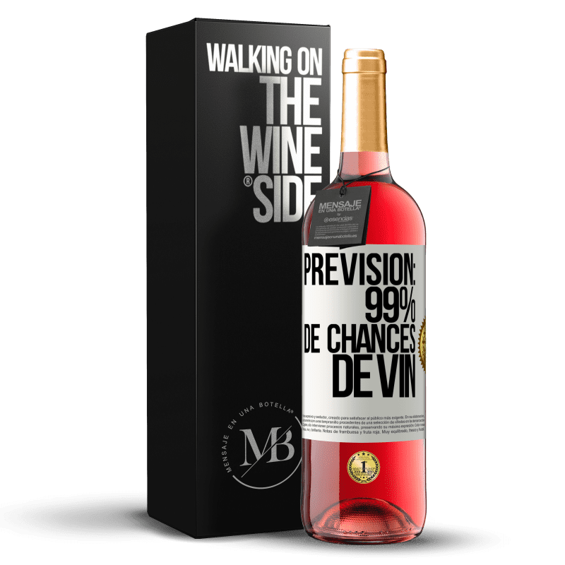 29,95 € Envoi gratuit | Vin rosé Édition ROSÉ Prévision: 99% de chances de vin Étiquette Blanche. Étiquette personnalisable Vin jeune Récolte 2024 Tempranillo