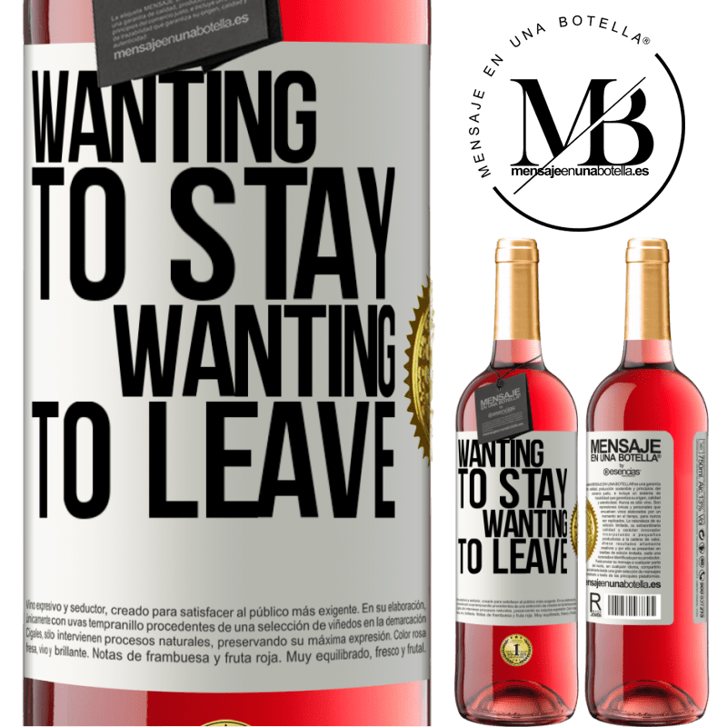29,95 € Free Shipping | Rosé Wine ROSÉ Edition Wanting to stay wanting to leave White Label. Customizable label Young wine Harvest 2022 Tempranillo