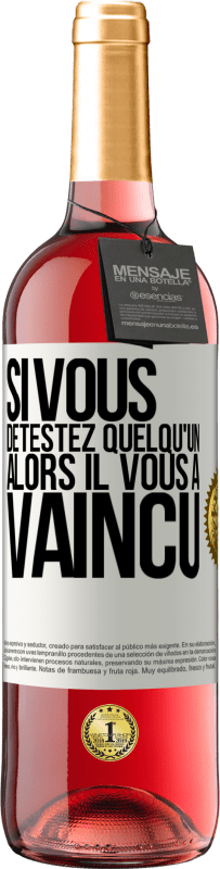 29,95 € Envoi gratuit | Vin rosé Édition ROSÉ Si vous détestez quelqu'un, alors il vous a vaincu Étiquette Blanche. Étiquette personnalisable Vin jeune Récolte 2025 Tempranillo