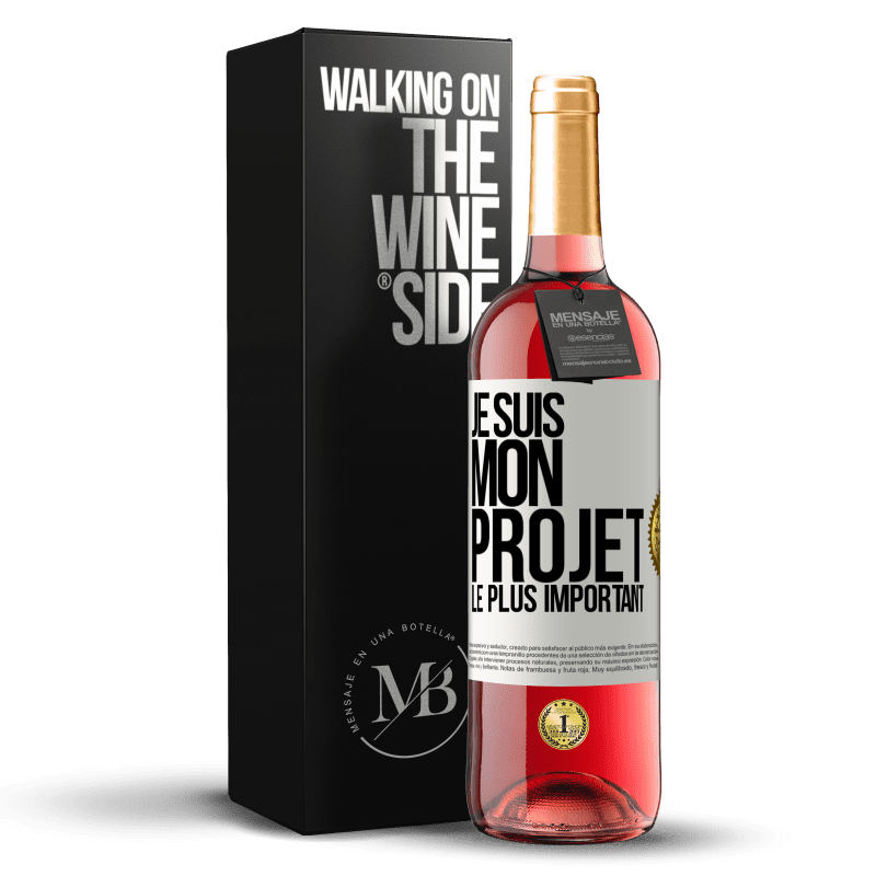 29,95 € Envoi gratuit | Vin rosé Édition ROSÉ Je suis mon projet le plus important Étiquette Blanche. Étiquette personnalisable Vin jeune Récolte 2023 Tempranillo