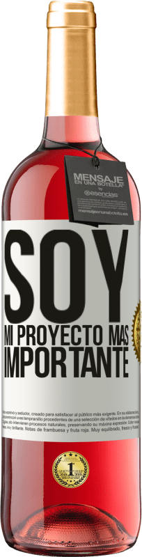 29,95 € | Vino Rosado Edición ROSÉ Soy mi proyecto más importante Etiqueta Blanca. Etiqueta personalizable Vino joven Cosecha 2023 Tempranillo