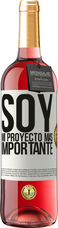 29,95 € | Vino Rosado Edición ROSÉ Soy mi proyecto más importante Etiqueta Blanca. Etiqueta personalizable Vino joven Cosecha 2024 Tempranillo