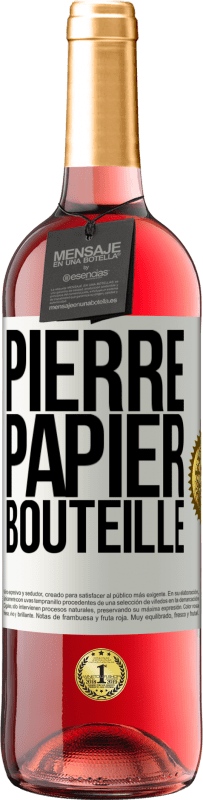 29,95 € | Vin rosé Édition ROSÉ Pierre-papier-bouteille Étiquette Blanche. Étiquette personnalisable Vin jeune Récolte 2023 Tempranillo
