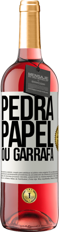 29,95 € | Vinho rosé Edição ROSÉ Pedra, papel ou garrafa Etiqueta Branca. Etiqueta personalizável Vinho jovem Colheita 2023 Tempranillo
