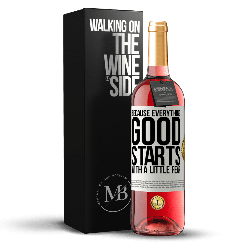 24,95 € Free Shipping | Rosé Wine ROSÉ Edition Because everything good starts with a little fear White Label. Customizable label Young wine Harvest 2021 Tempranillo