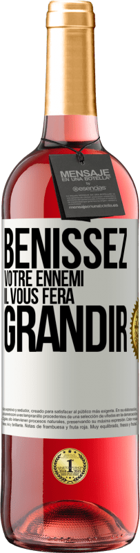 29,95 € Envoi gratuit | Vin rosé Édition ROSÉ Bénissez votre ennemi. Il vous fera grandir Étiquette Blanche. Étiquette personnalisable Vin jeune Récolte 2024 Tempranillo