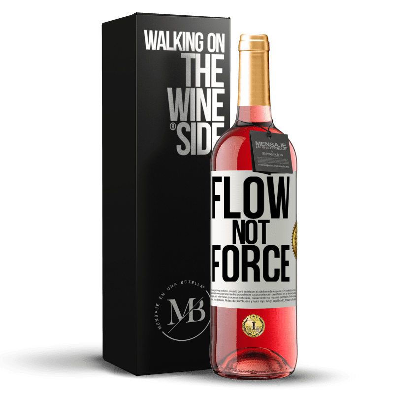 29,95 € Бесплатная доставка | Розовое вино Издание ROSÉ Поток, а не сила Белая этикетка. Настраиваемая этикетка Молодое вино Урожай 2023 Tempranillo