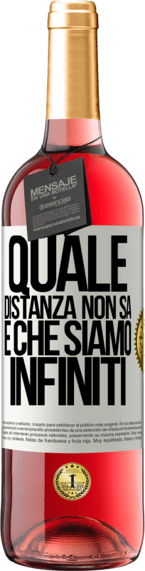 29,95 € | Vino rosato Edizione ROSÉ Quale distanza non sa è che siamo infiniti Etichetta Bianca. Etichetta personalizzabile Vino giovane Raccogliere 2024 Tempranillo