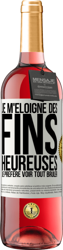 29,95 € Envoi gratuit | Vin rosé Édition ROSÉ Je m'éloigne des fins heureuses, je préfère voir tout brûler Étiquette Blanche. Étiquette personnalisable Vin jeune Récolte 2024 Tempranillo