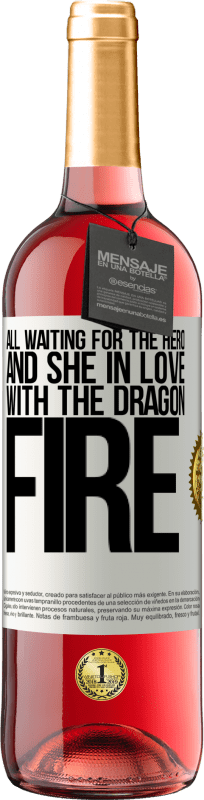 29,95 € Free Shipping | Rosé Wine ROSÉ Edition All waiting for the hero and she in love with the dragon fire White Label. Customizable label Young wine Harvest 2024 Tempranillo