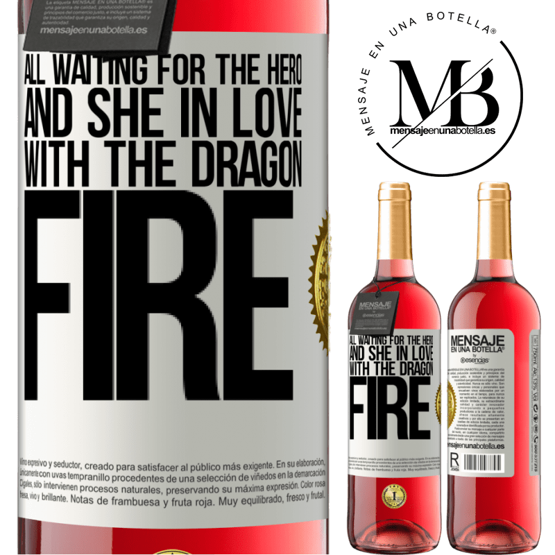 29,95 € Free Shipping | Rosé Wine ROSÉ Edition All waiting for the hero and she in love with the dragon fire White Label. Customizable label Young wine Harvest 2021 Tempranillo