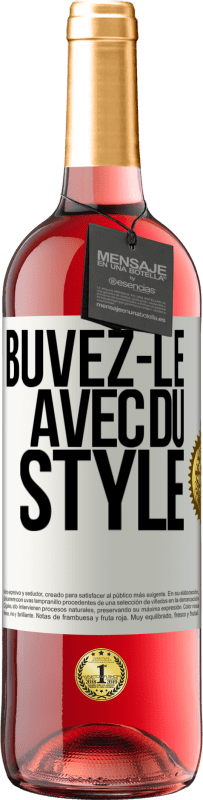 29,95 € | Vin rosé Édition ROSÉ Buvez-le avec du style Étiquette Blanche. Étiquette personnalisable Vin jeune Récolte 2023 Tempranillo