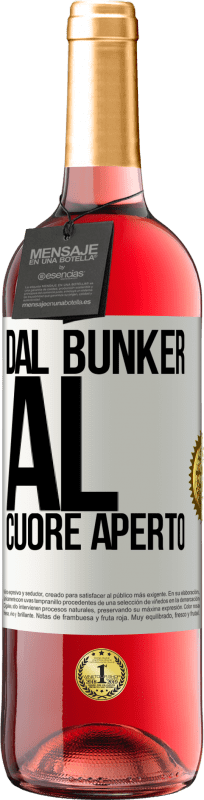 29,95 € Spedizione Gratuita | Vino rosato Edizione ROSÉ Dal bunker al cuore aperto Etichetta Bianca. Etichetta personalizzabile Vino giovane Raccogliere 2025 Tempranillo
