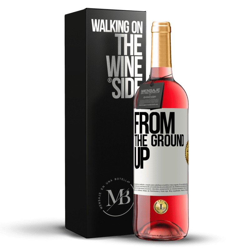 29,95 € 送料無料 | ロゼワイン ROSÉエディション From The Ground Up ホワイトラベル. カスタマイズ可能なラベル 若いワイン 収穫 2023 Tempranillo