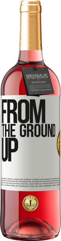 29,95 € | Roséwein ROSÉ Ausgabe From The Ground Up Weißes Etikett. Anpassbares Etikett Junger Wein Ernte 2023 Tempranillo
