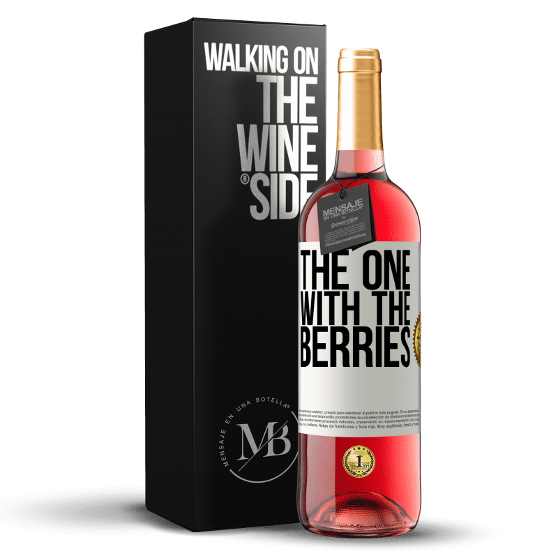 29,95 € 免费送货 | 桃红葡萄酒 ROSÉ版 The one with the berries 白标. 可自定义的标签 青年酒 收成 2025 Tempranillo