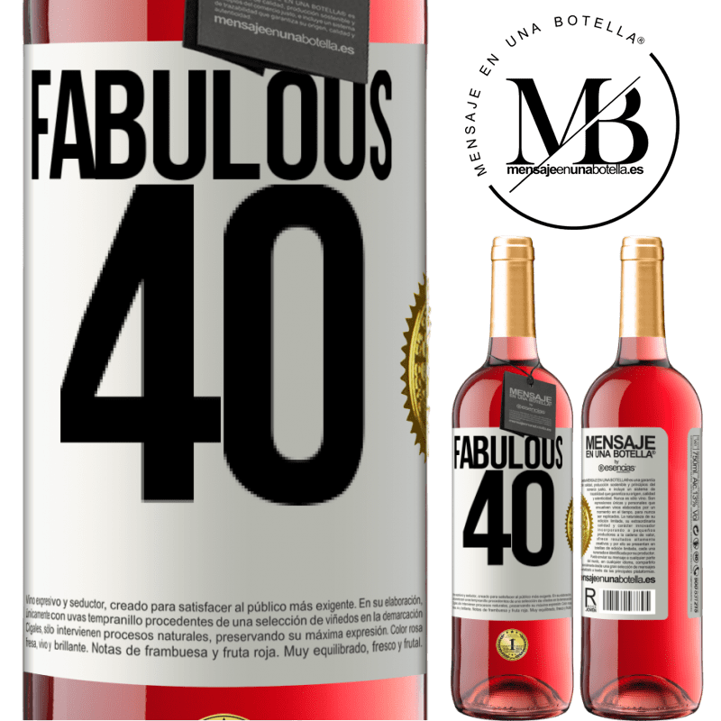 29,95 € Free Shipping | Rosé Wine ROSÉ Edition Fabulous 40 White Label. Customizable label Young wine Harvest 2021 Tempranillo