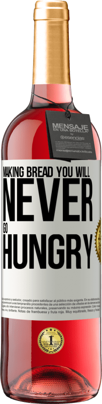 29,95 € Free Shipping | Rosé Wine ROSÉ Edition Making bread you will never go hungry White Label. Customizable label Young wine Harvest 2023 Tempranillo